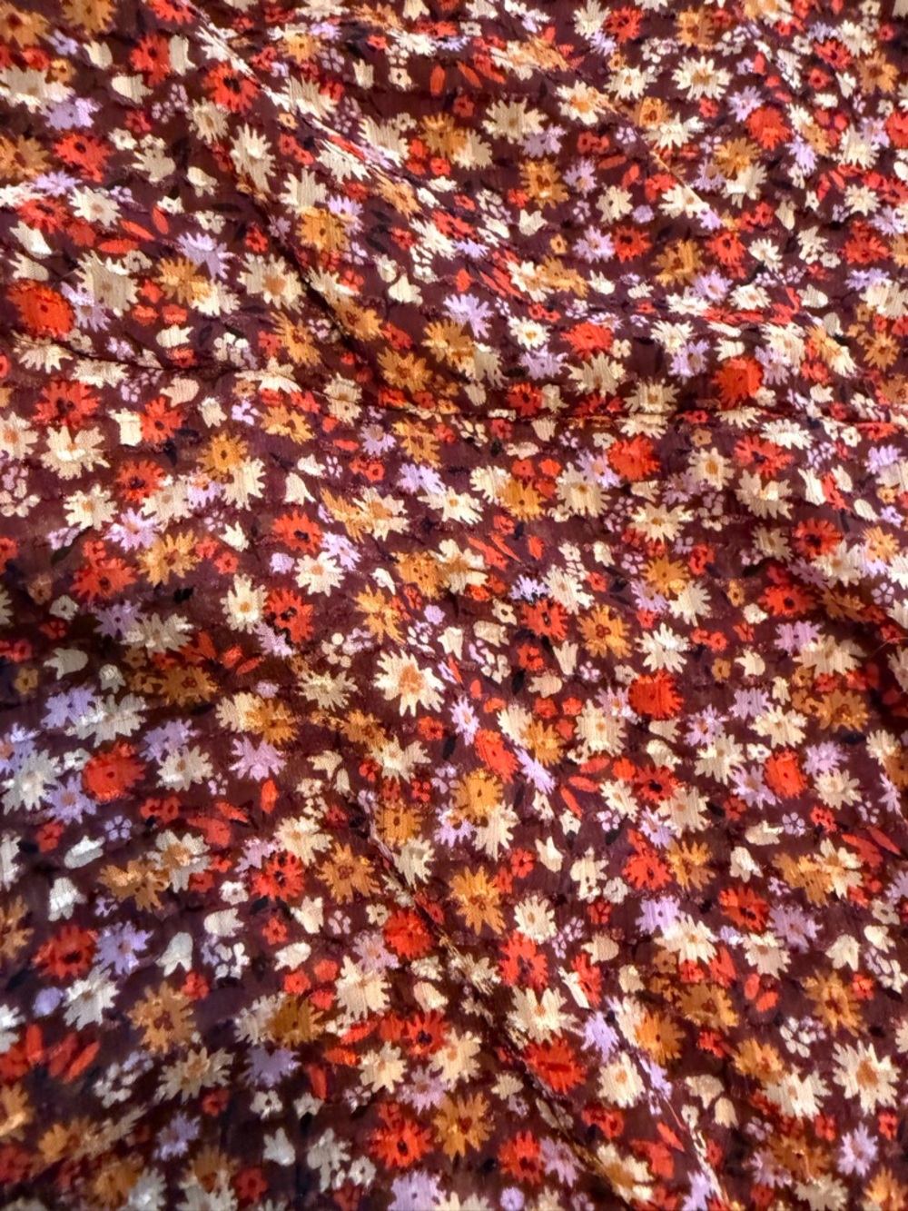 Madewell Burgundy Floral Maxi Dress with V‑Neck - Picture 2 of 3